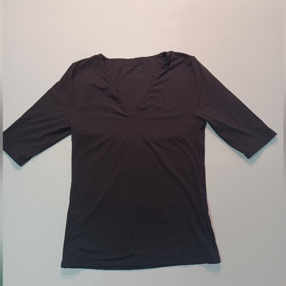 WHBM Elegant Black V-Neck Women's Top